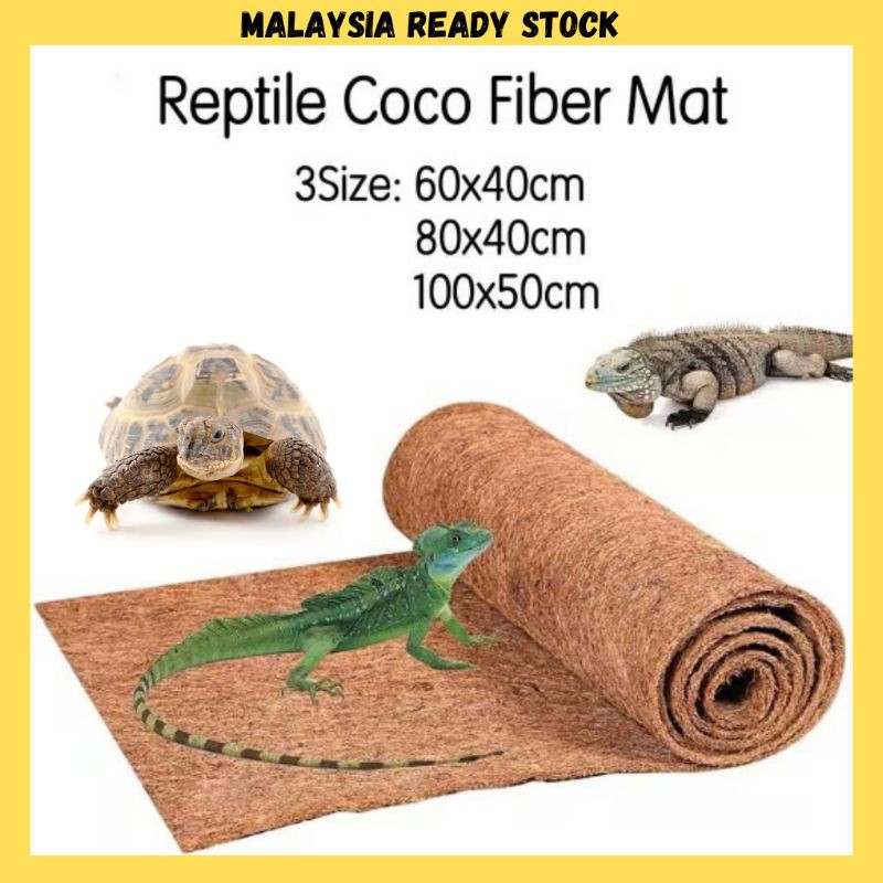 Reptile Coco Coir Mat Natural Coconut Fiber tortoise carpet tortoise mat natural bedding washable terrarium mat Shopee Malaysia