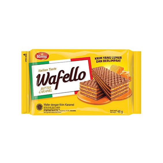 Mayora Roma Italian Taste Wafello Butter Caramel 48G Biscuit/Biskut ...