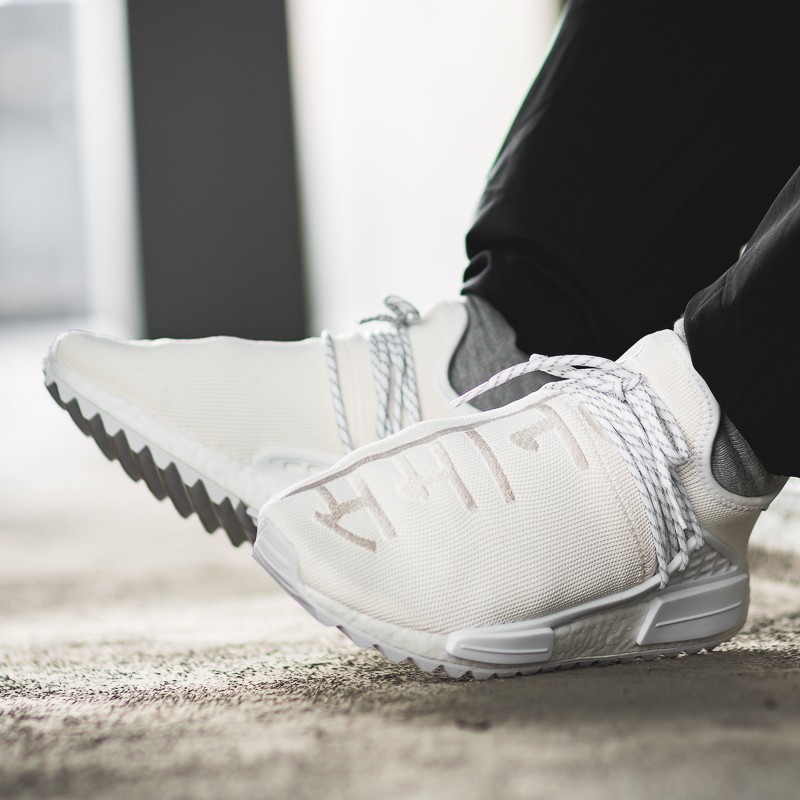 Adidas human race store nmd cream white