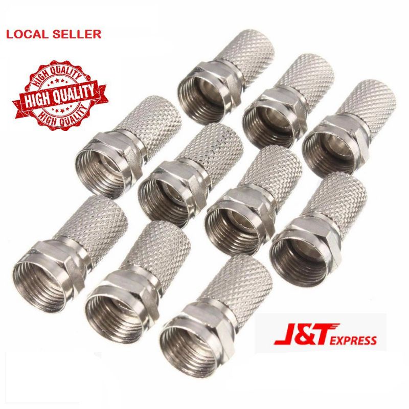 Rg6 F connector Brand High Quality(F plug) | Shopee Malaysia