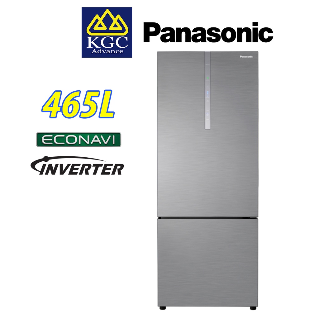 Panasonic 2door Fridge Bottom Freezer Inverter Refrigerator NRBX471CPSM (465L) Steel Door