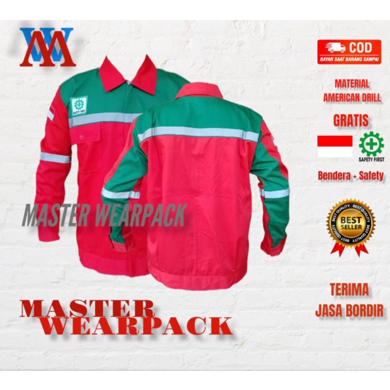 KEMEJA MERAH HIJAU Wearpack Tops/Safety Shirts Red Green Safety Shirts ...