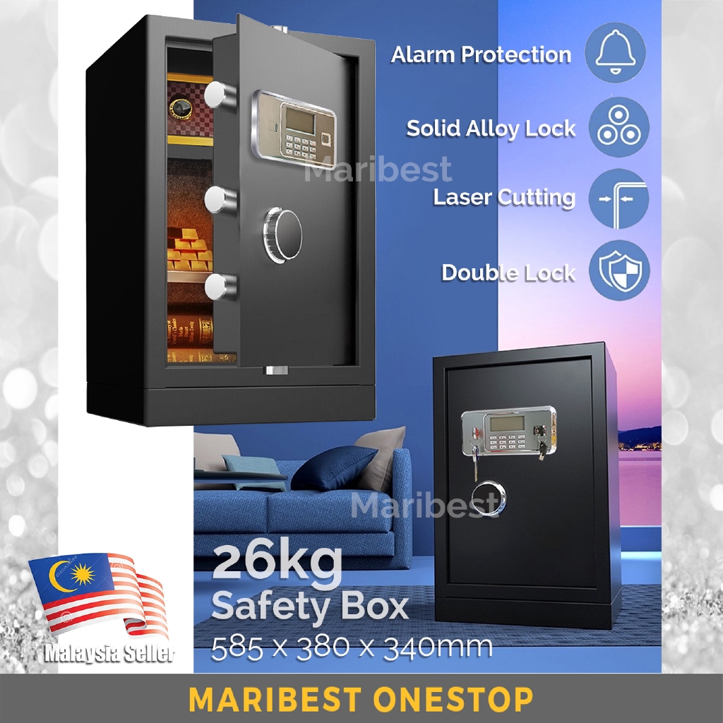 26KG Alarm Digital Safety Box Safe Box Burglar Safe Box AntiTheft Box
