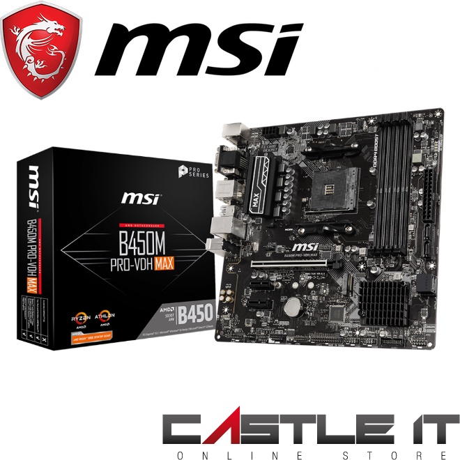 MSI B450M PRO VDH MAX AMD AM4 Motherboard Ryzen 7 5 3 Mainboard