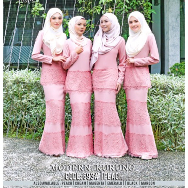 Baju kurung moden clearance lace plus size