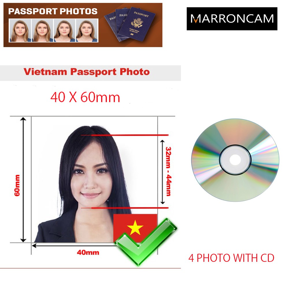 PASSPORT PHOTO FOR VIETNAM / THAILAND (FREE EDIT) | Shopee Malaysia