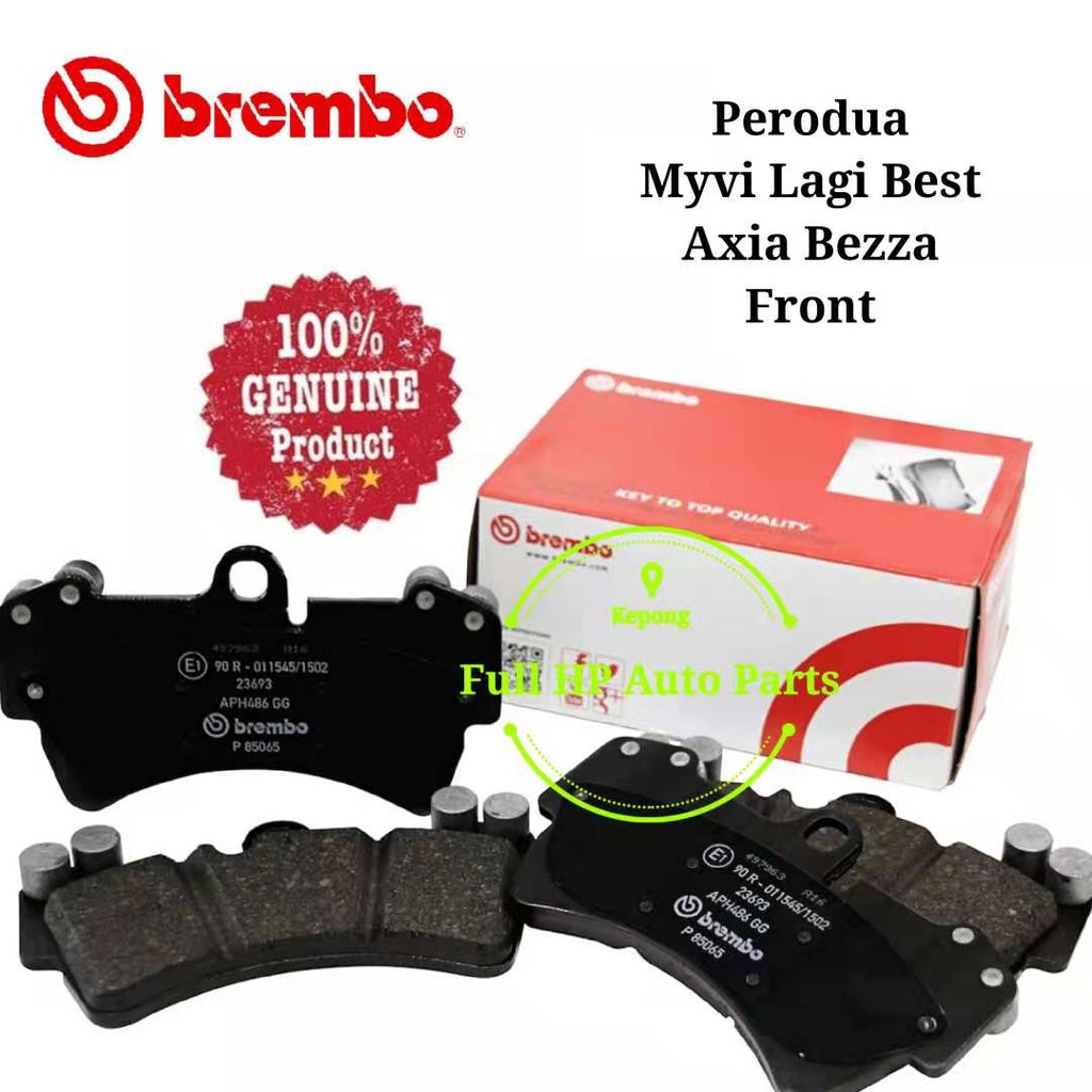 Original Brembo Brake Pad Perodua Myvi Lagi Best/ Axia/ Bezza