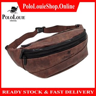 Malaysia Stock] 🇲🇾 Men's Leather Waist Pouch Chest Bag Cross