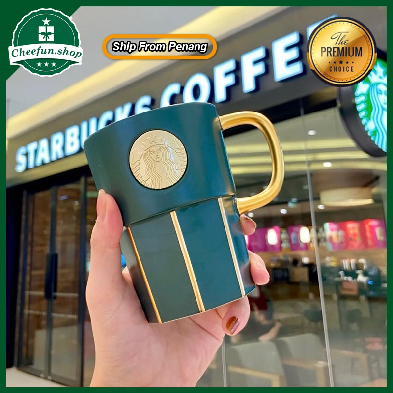 🌟Ready Stock in penang🌟Starbucks Dark Green ceramic mug 墨绿女神杯 Limited ...