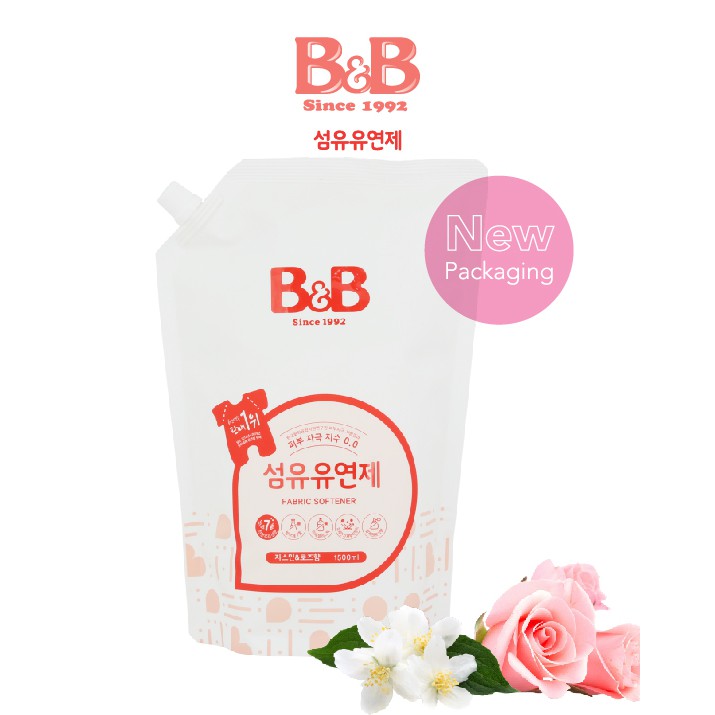 [NEW PACKAGING] B&B Baby Fabric Softener Refill (1500ml) | Shopee Malaysia