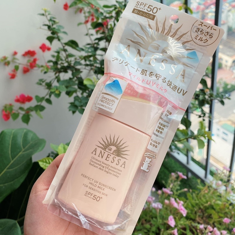 Gentle sunscreen for sensitive skin Anessa Perfect UV Sunscreen Mild ...