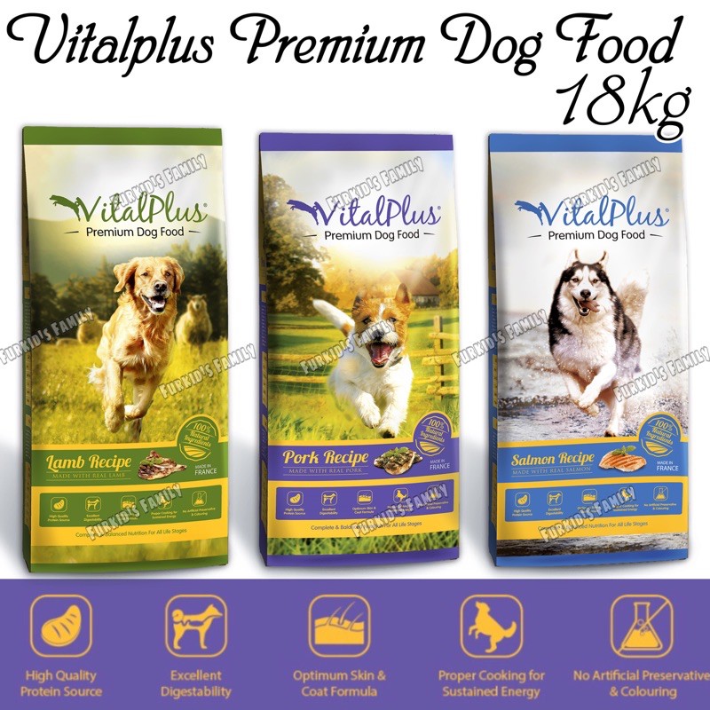 VitalPlus Premium Dog Dry Food 18kg Vitalplus Salmon Vitalplus