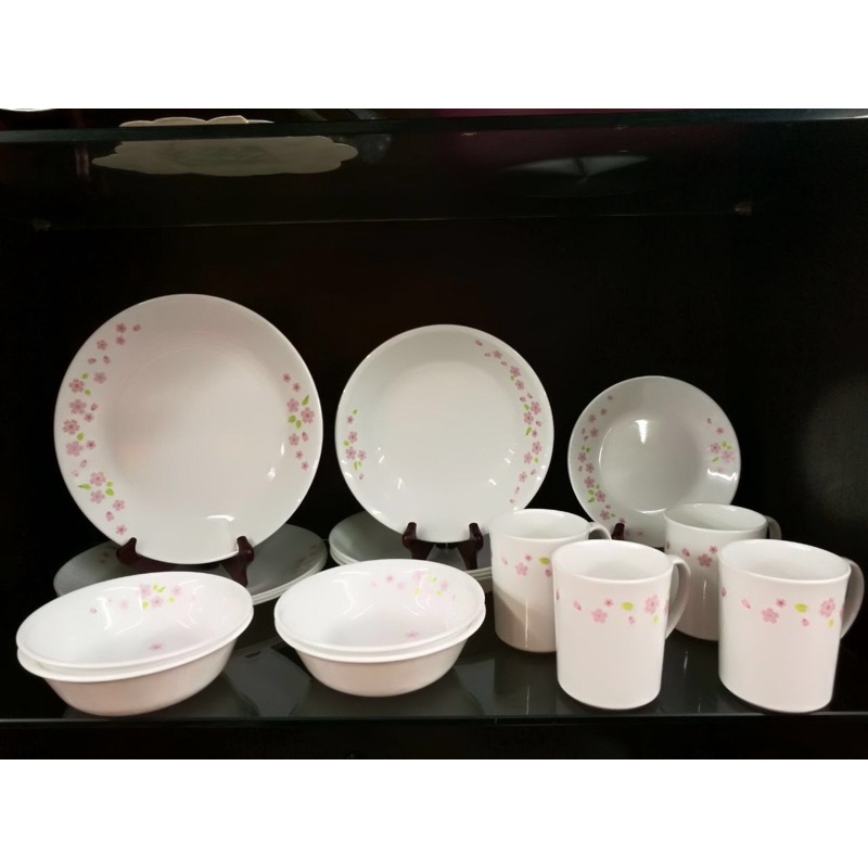 CORELLE DINNER SET SAKURA 20PCS Shopee Malaysia