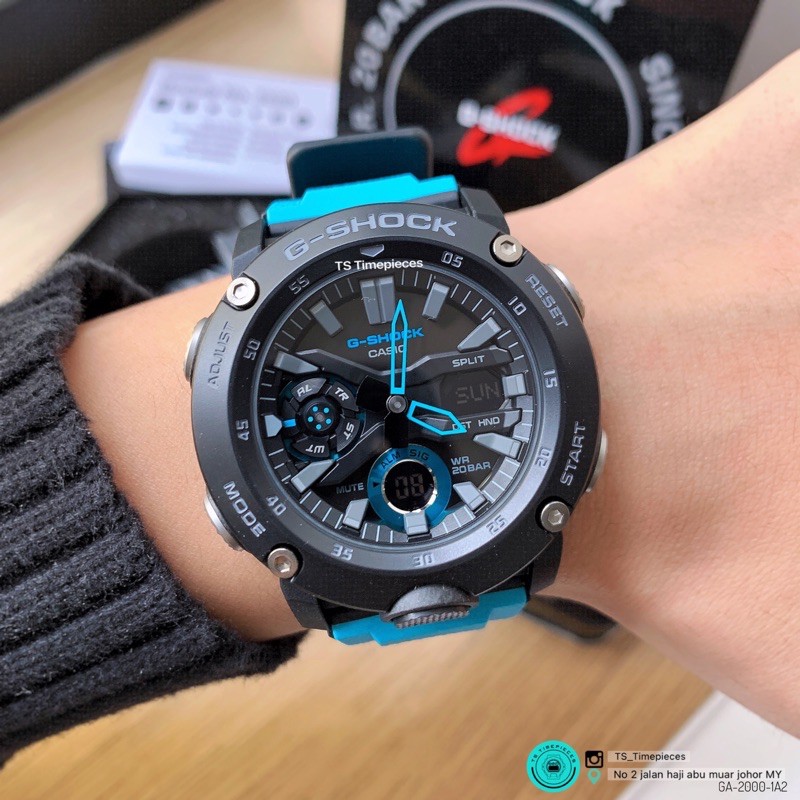 G SHOCK Sleek Analog Digital With Carbon Core Guard GA 2000 GA