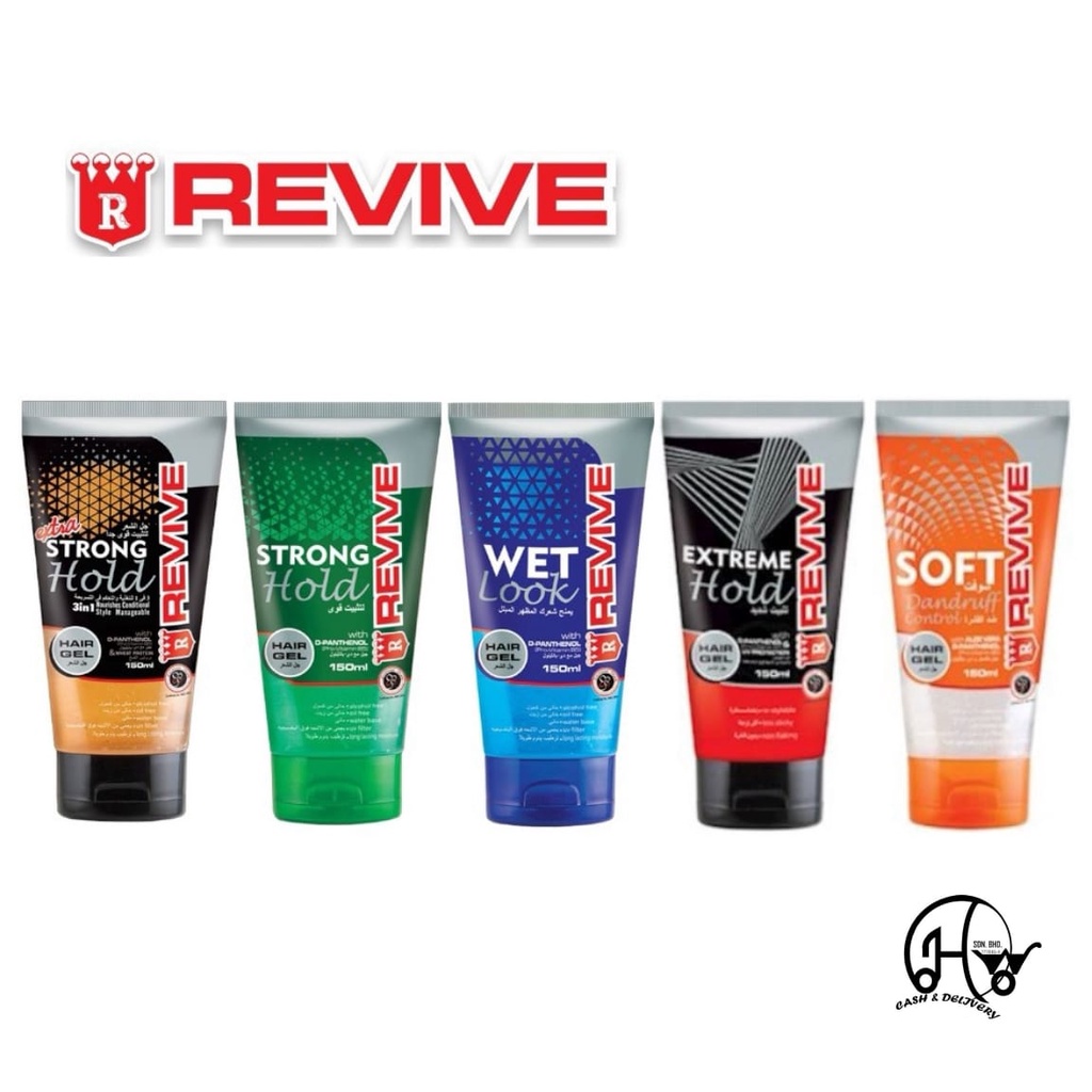 Revive Hair Gel 150ml (Wet Look, Strong Hold, Extra Strong Hold,Soft ...