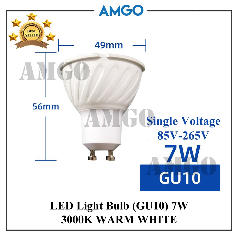 AMGO [7W] GU5.3 / GU10 / MR16 LED Bulb LED Spotlight LED Light Bulb ...