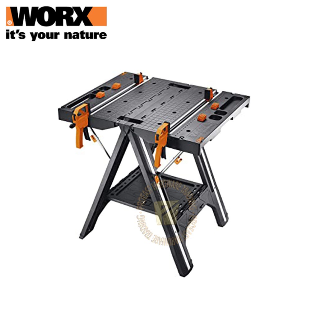 WORX WX051 Pegasus Folding Work Table & Sawhorse with Quick Clamps