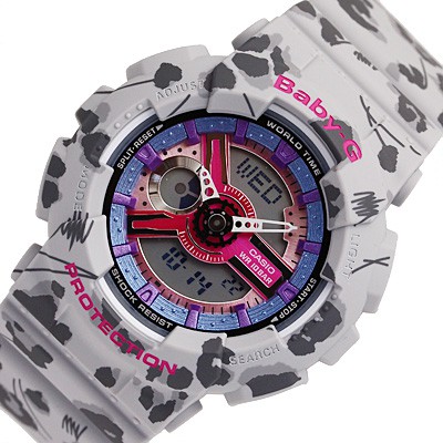 Baby G casio analog digital Flower leopard print watch original BA 110FL 8A Shopee Malaysia