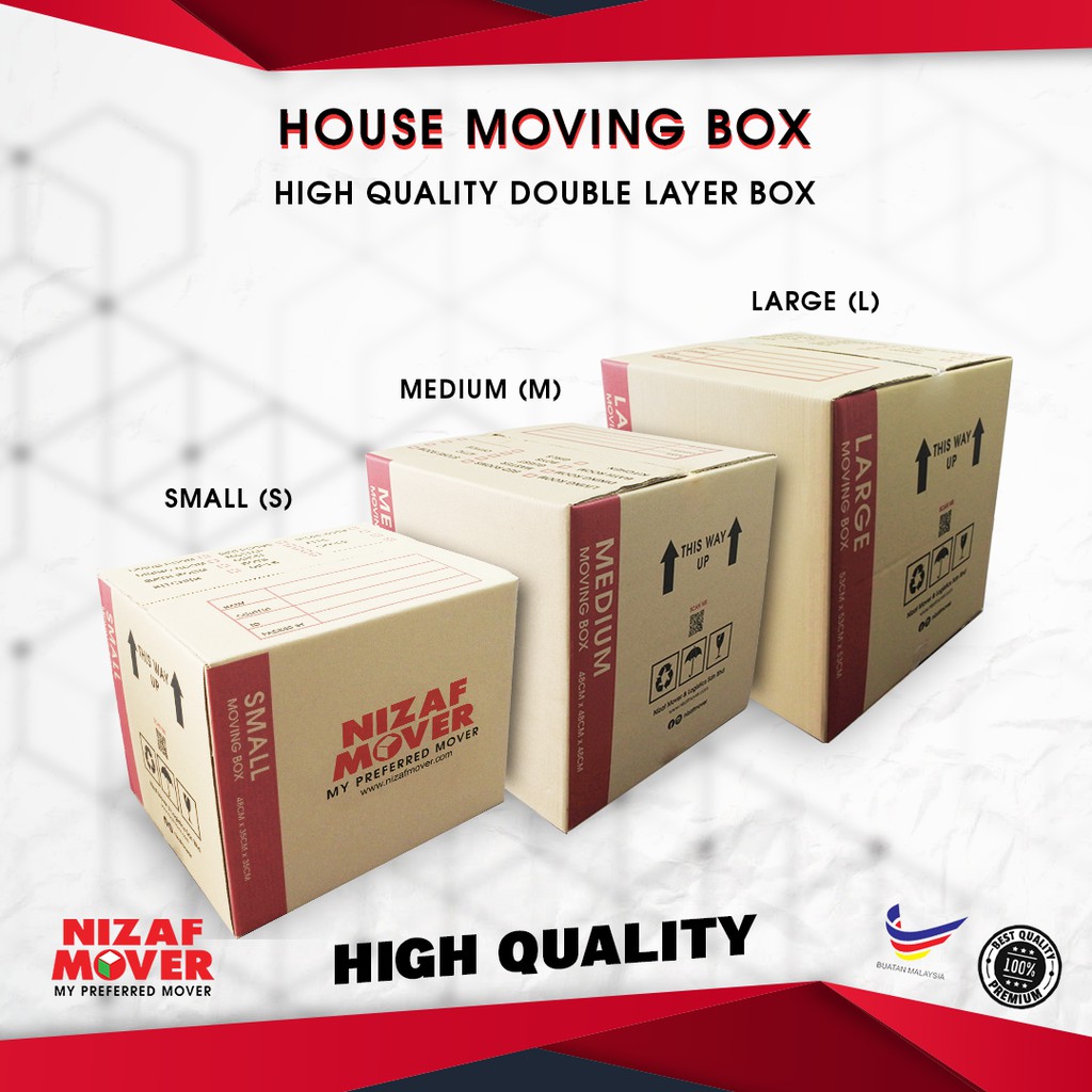 (1pcs) House Moving Carton Paper Box Kotak pelbagai saiz Pindah Rumah ...