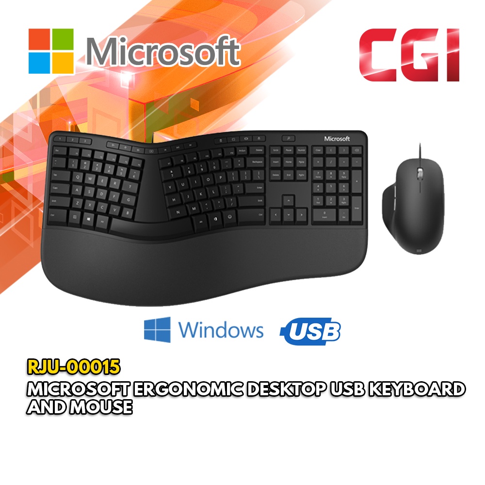 Microsoft Ergonomic Desktop Combo Keyboard and Mouse (RJU00015