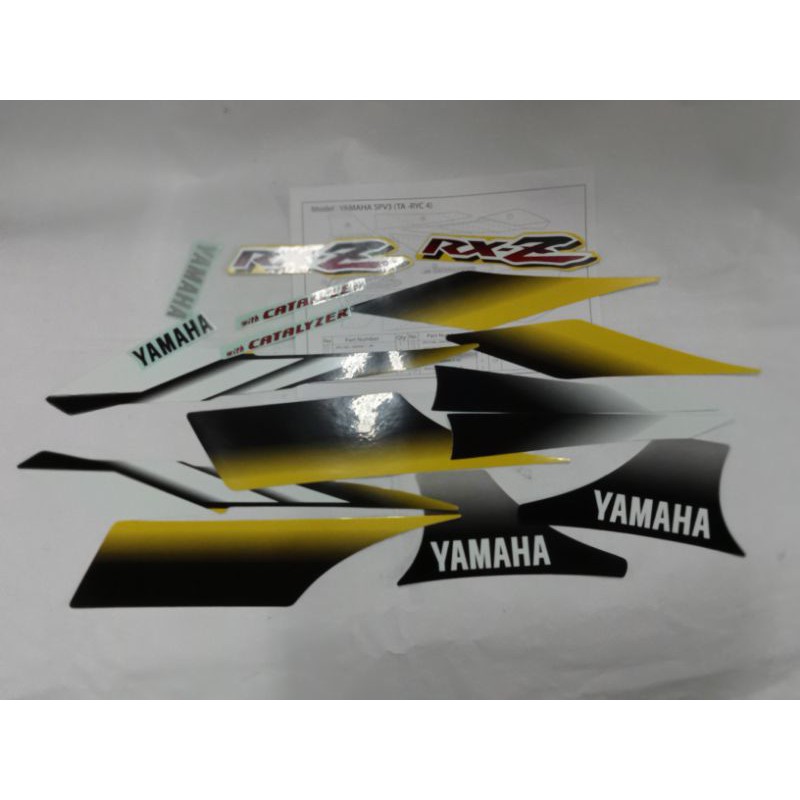Yamaha RXZ Catalyzer Sticker 100% Original HLY | Shopee Malaysia