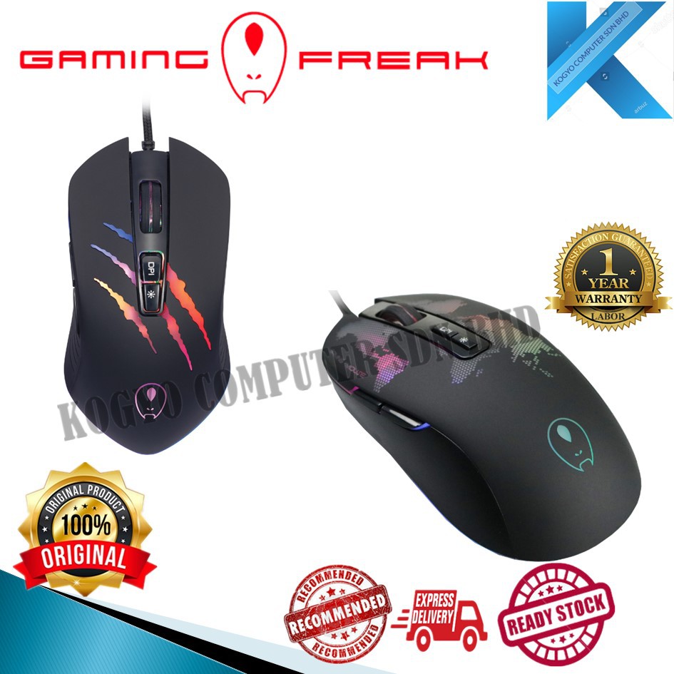 Gaming Freak Gaming Mouse FX1 FX4 6400DPI GFM Series RGB Pc Desktop