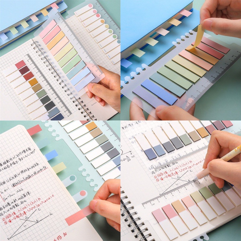 【Ready Stock】Sticky Notes with Ruler , Bookmark (Transparent) | Shopee ...