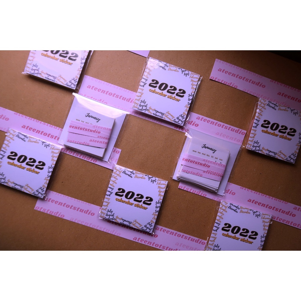 2022 Calendar Sticker Set January - December (36pc) | Shopee Malaysia