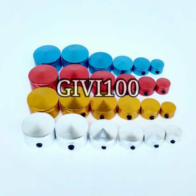 Monel color bolt cap size 8 10 12 14 17 19 mm key 12 nuts color cap ...