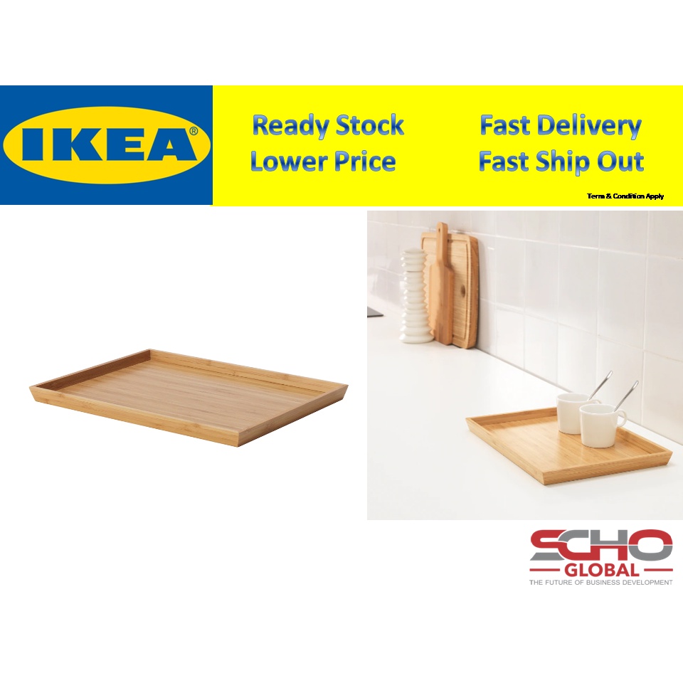 IKEA OSTBIT Vassoio In Bambù 25x33 Cm – Naturale, Leggero E Resistente