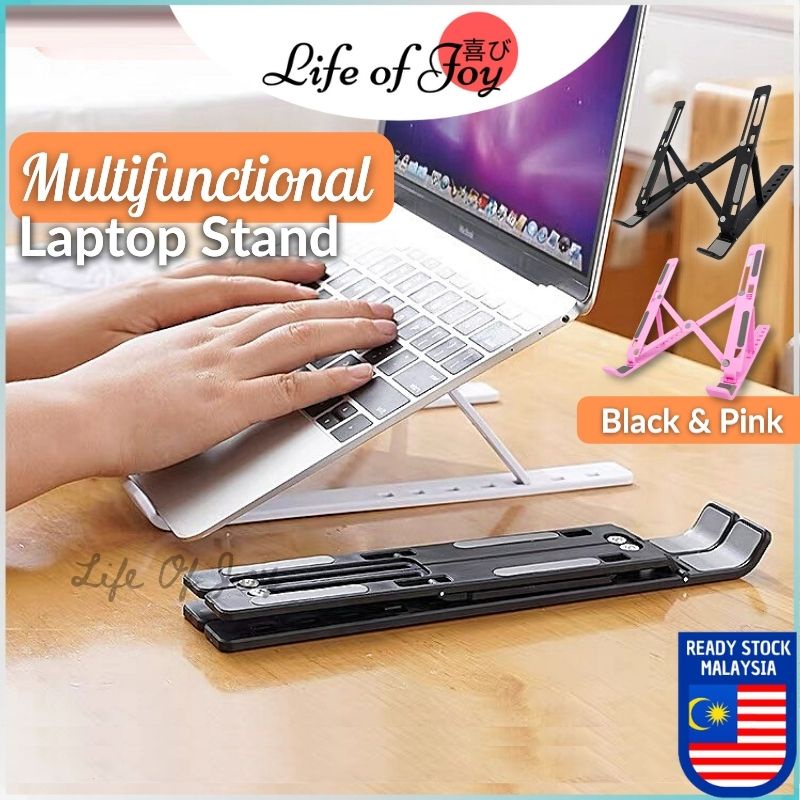 Laptop Stand Adjustable Foldable Laptop Holder Non-Slip Support Base ...