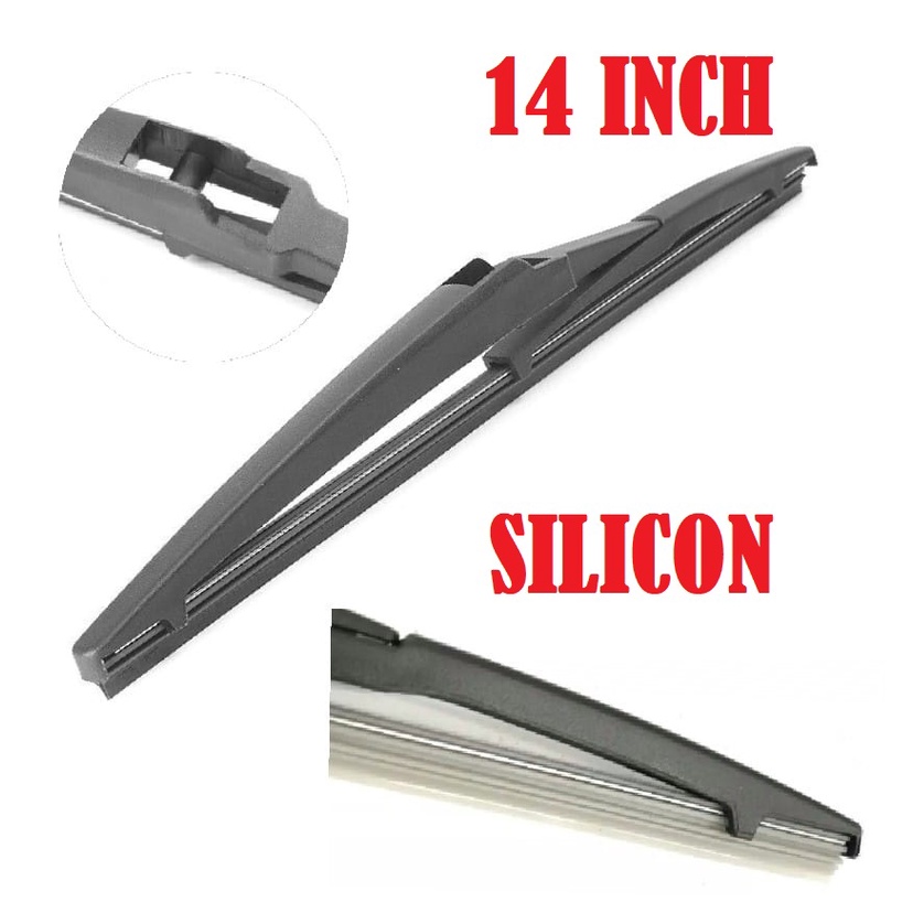Car Wiper Rear Windscreen Windshield Silicone Rubber Wiper Blade 12 14