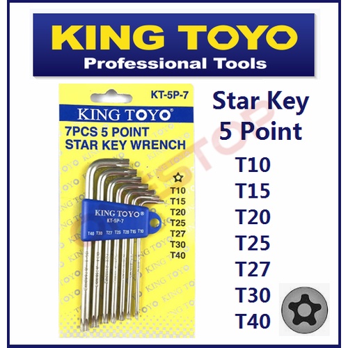 KING TOYO STAR KEY WRENCH 5 POINT KT-5P-7 7PCS | Shopee Malaysia