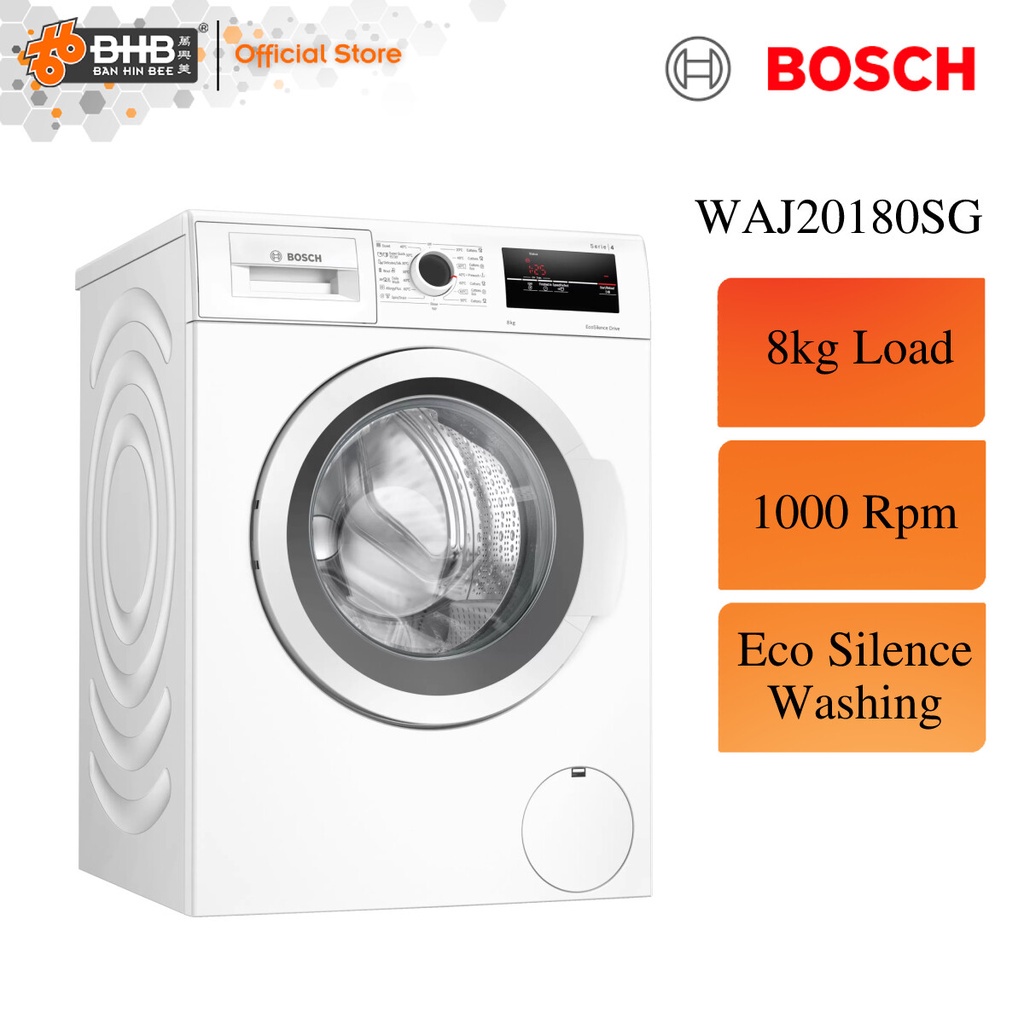 Bosch WAJ20180SG Series 4 Front Load Washing Machine 8 kg 1000 Rpm ...