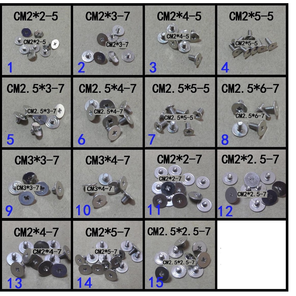 Flat Head Screw CM For Laptop Casing Screen Hinges Cover Screws for HP ...