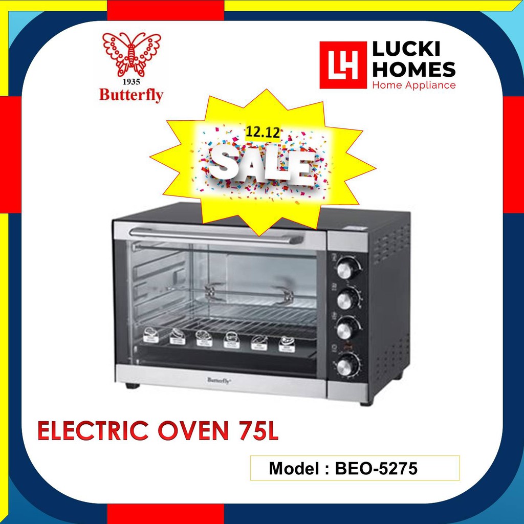 Butterfly Electric Oven 75L BEO5275 Rotisserie & Convection function