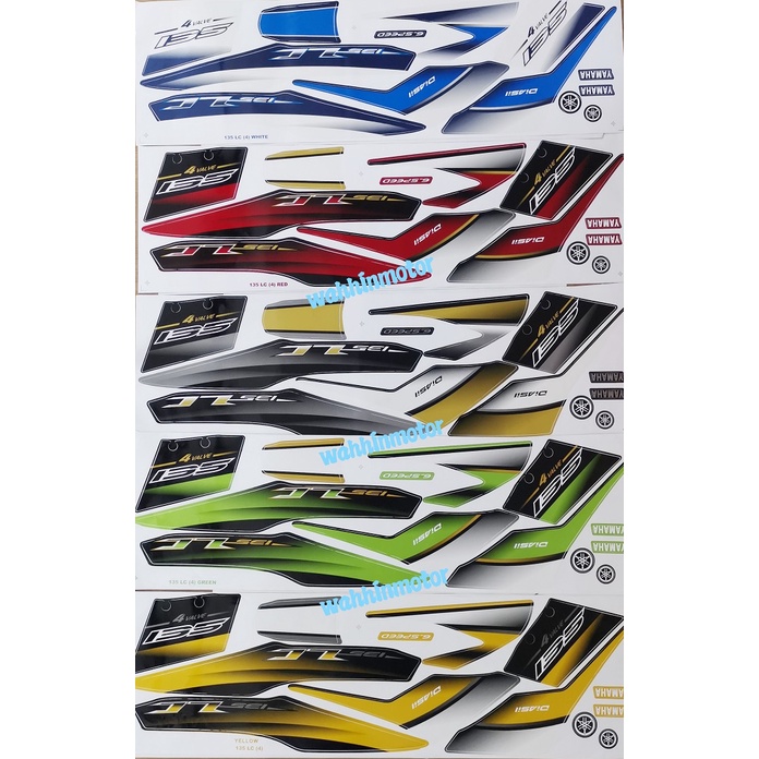 YAMAHA LC135 V1 135LC LC 135 ( 4 ) FULL BODY STICKER / BODY STRIPE