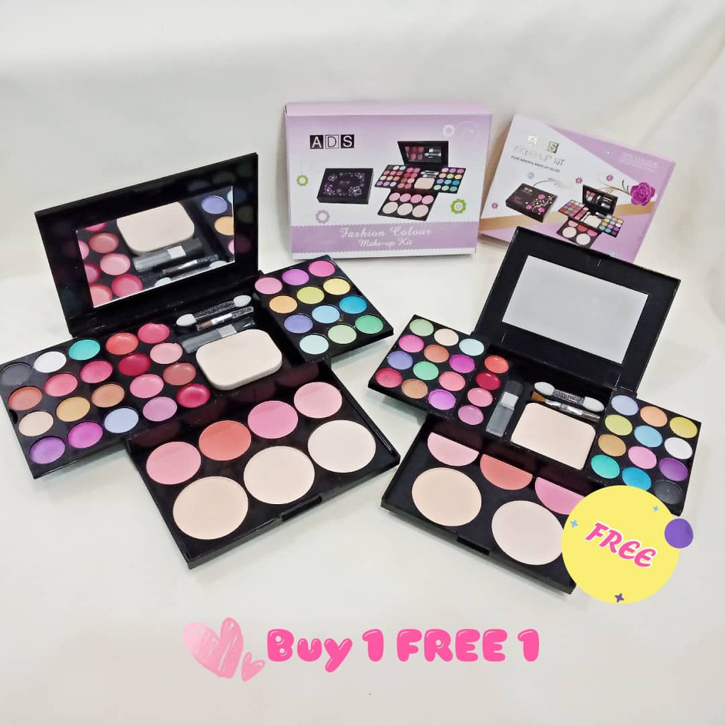 [BUY 1 FREE 1] ADS 24 Color Eyeshadow Professional Makeup Kit Box