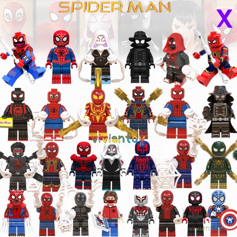 Every lego spiderman discount minifigure