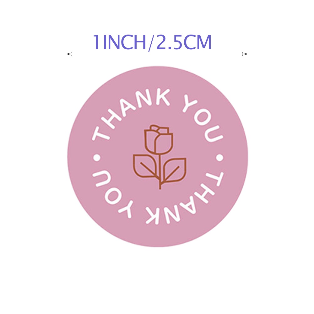 500 Pcs/Roll 1 Inch Round Thank You Stickers Roll Envelope Seal Labels ...