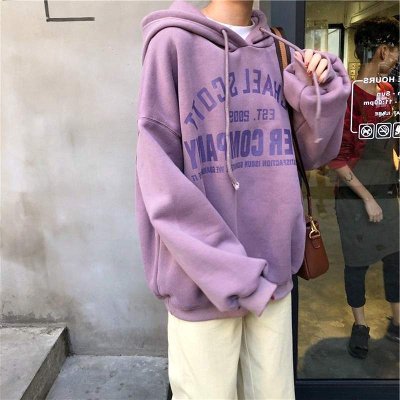 【Miss sumey】Oversized Hoodie Sweater Ulzzang English Letter Printed ...