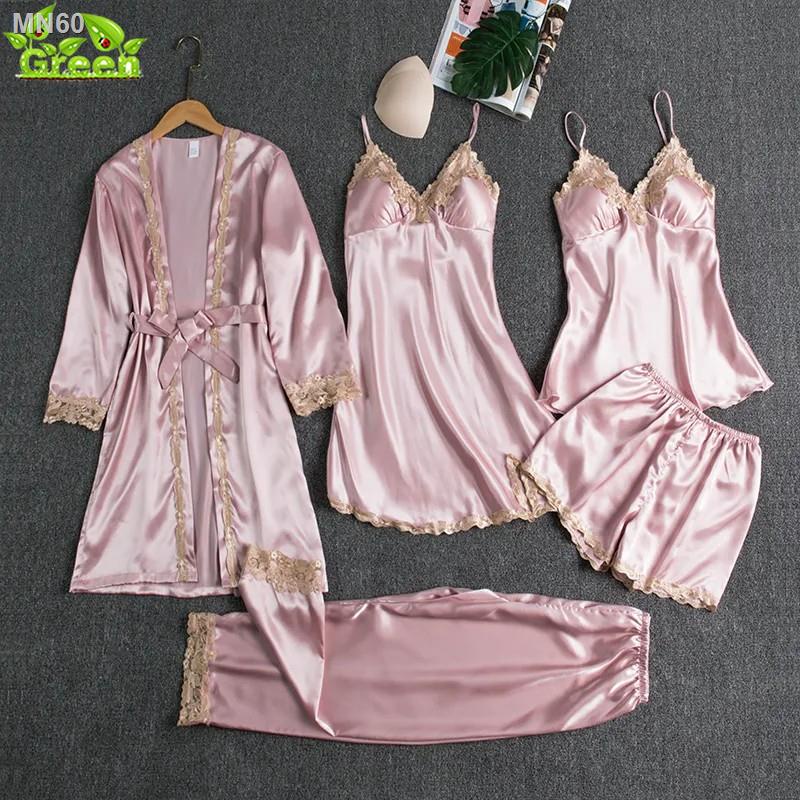 Higher Performance Green M 2xl Satin Baju Tidur Tido Wanita Seksi Soft Silk Pyjamas Victoria 