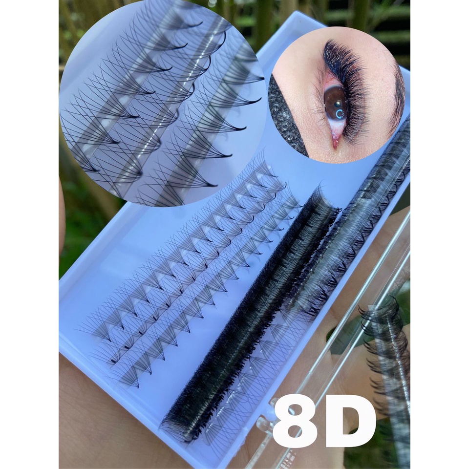 Fake Eyelashes 8D PREMADE FAN | 1000PCS | 500PCS | CURL D | EYELASH ...