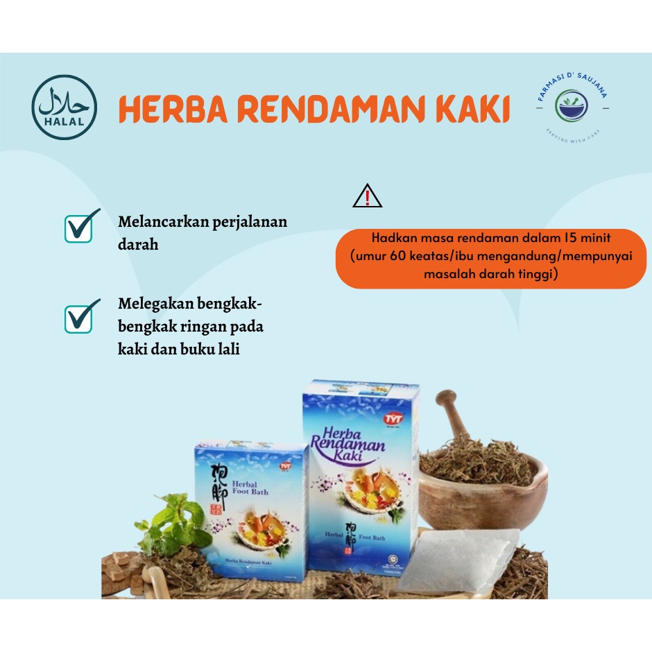 🔥 READY STOCK 🔥 TYT HERBA RENDAMAN KAKI/ HERBAL FOOT BATH /HALAL (1X42G ...