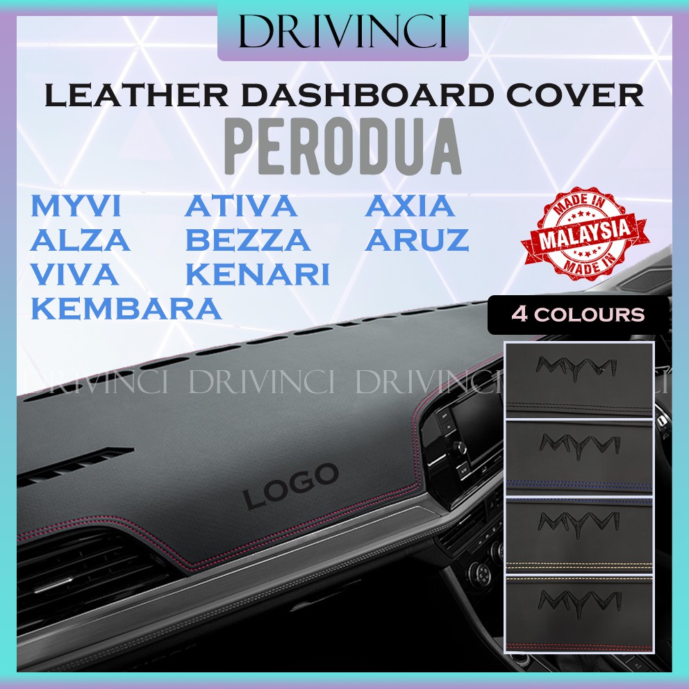 Perodua Leather Dashboard Cover Dashmat Myvi Ativa Axia2023 Alza Aruz