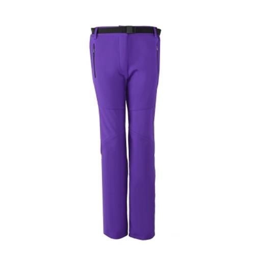 WATERPROOF SOFT SHELL WARM WOMEN PANTS HIKING CYCLING TROUSERS (PURPLE