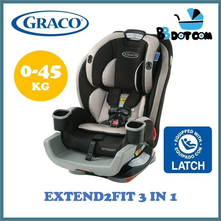 Graco Extend2Fit 3 in 1 Convertible Car Seat With Latch Connection (045kg) Shopee Malaysia