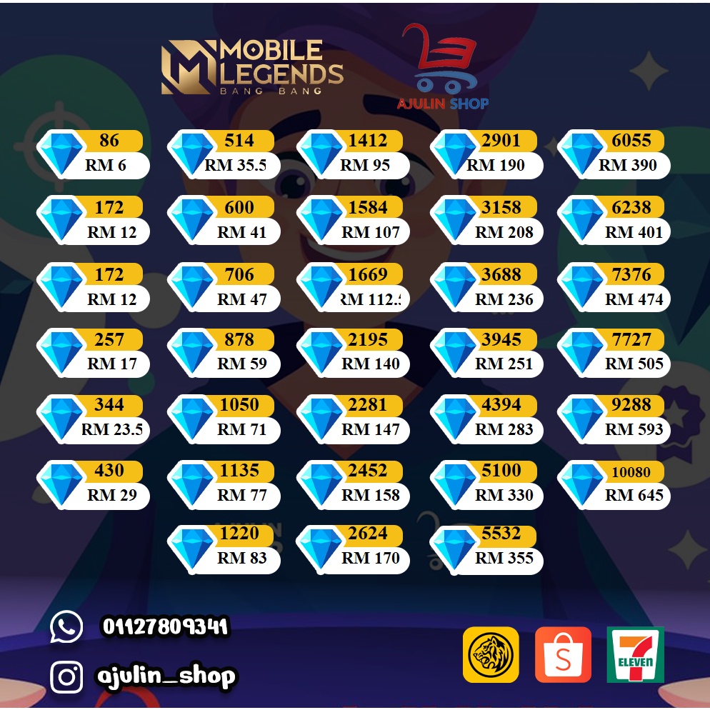 Diamond Mobile Legends Legend Murahmobile Legend Diamondtopup Mobile Legendmurah Shopee 4065