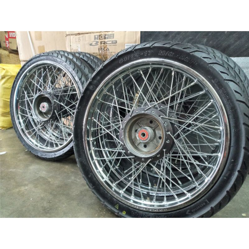 SYM E-Bonus/E-Smart RIM FULL SET (INCLUDED Tyre/Tube/Hub/Bearing/Spoke ...