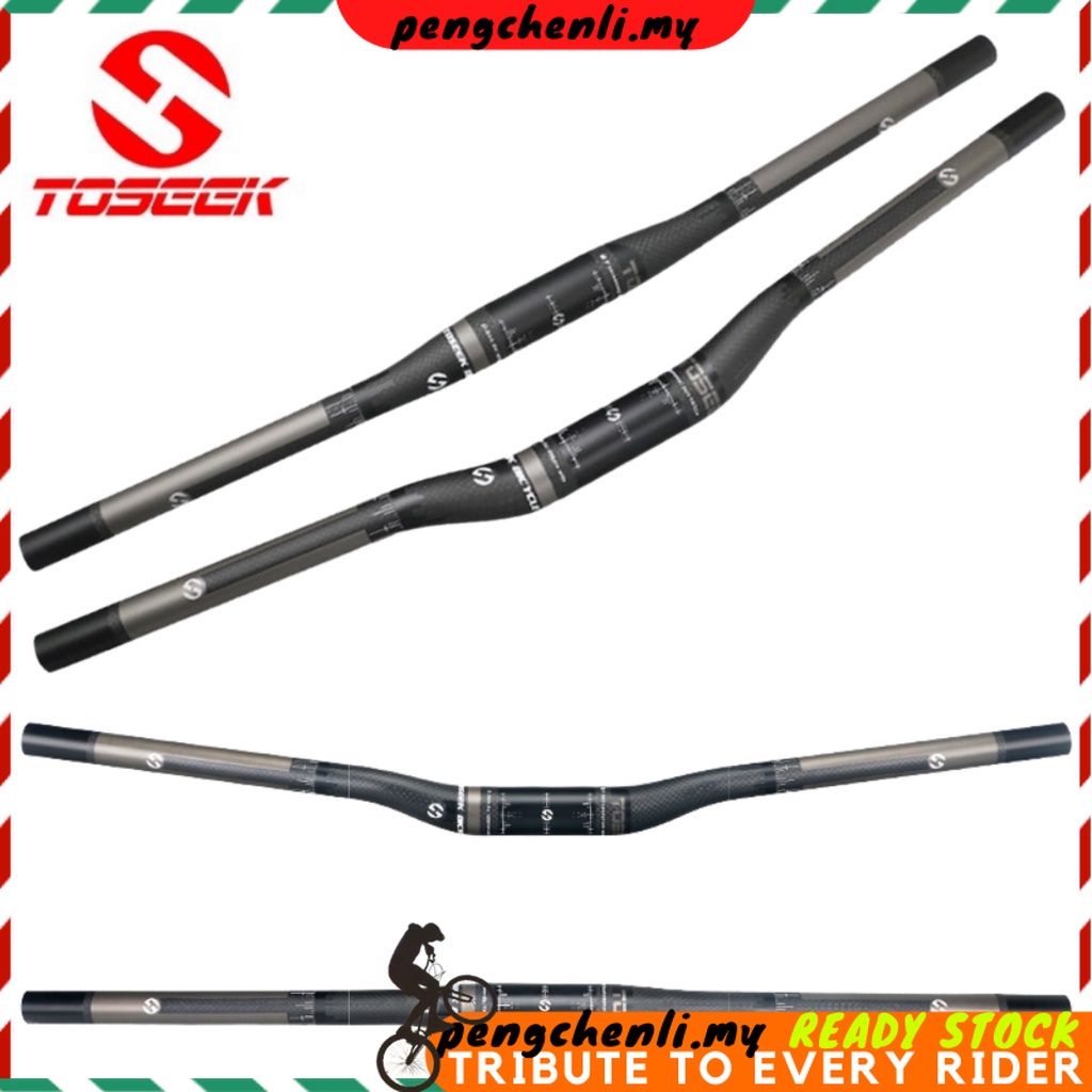【Ready Stock】TOSEEK Full Carbon Fiber Matte Bicycle Handlebar Mountain